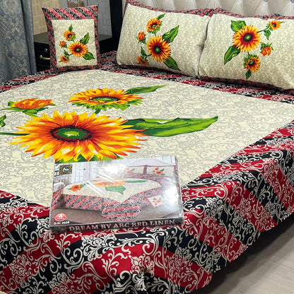 3 D PANEL BEDSHEET CRYSTAL COTTON*
