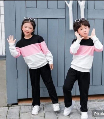 Kids fleece plain track suit