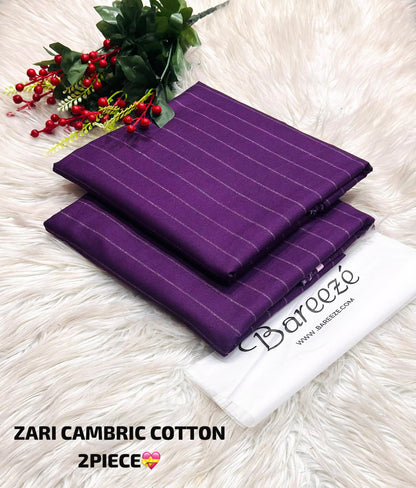 Zari Cambric cotton,2 PCs, Printed shirt, trouser (evergreen)