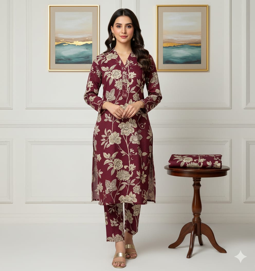 Floral Prints New Arrival,Summer Collection 2026, 2pc,Front Full Digital Printed Shirt*