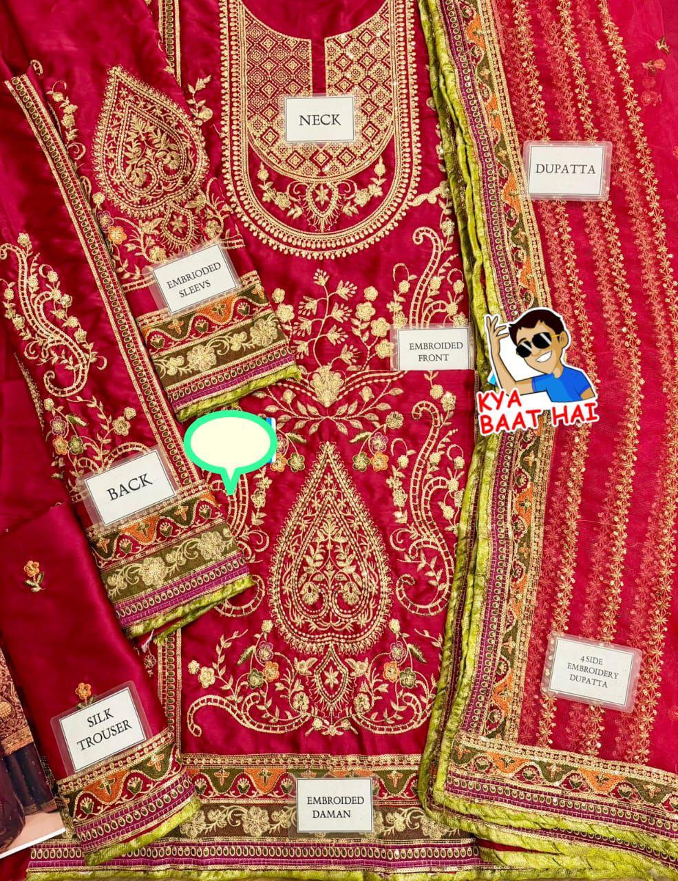 ANEELAS* CHARMEUSE SILK COLOR PINK TO REDDISH