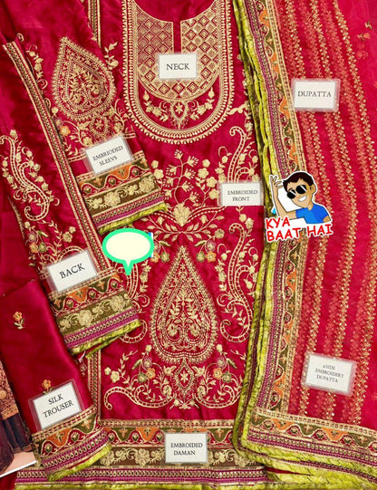 ANEELAS* CHARMEUSE SILK COLOR PINK TO REDDISH