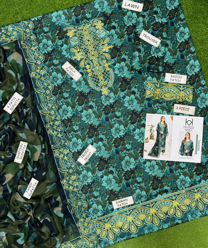 Tawakal printed lawn 90/70*
*03PCS unstitched dress*