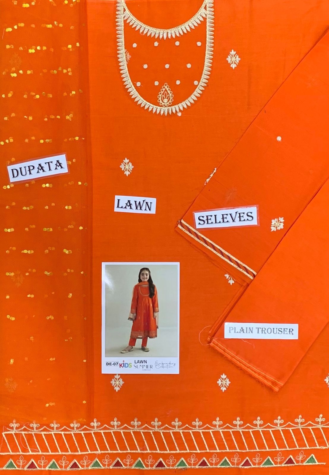 Lawn Eid collection 3pc Kids