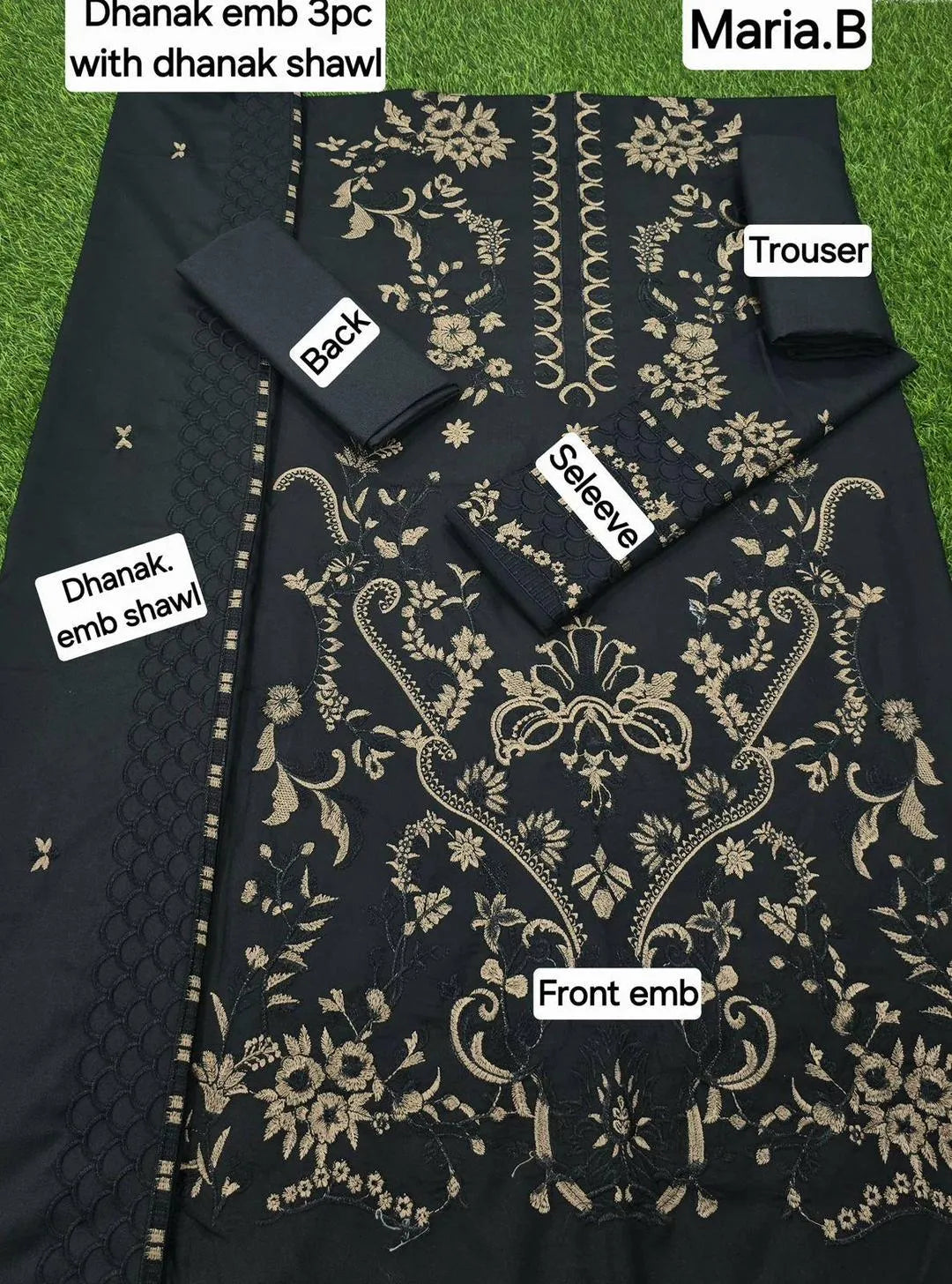 Women's embroidered unstitched dress winter collection