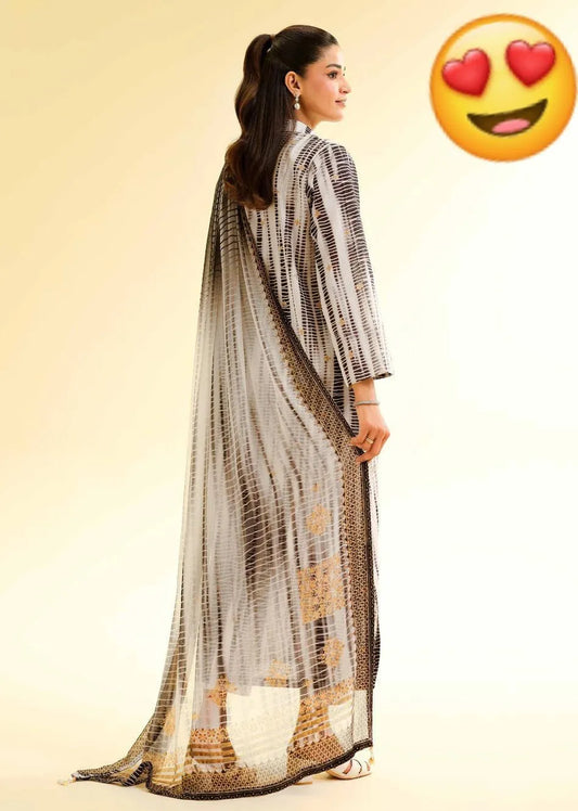 Ladies stitched lawn fine quality 3PCS