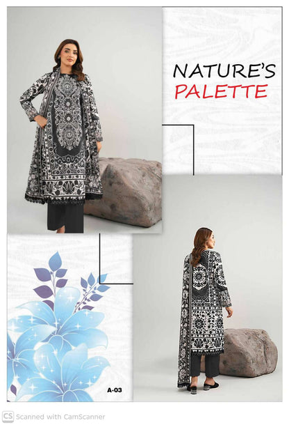 Ladies printed Karandi dress