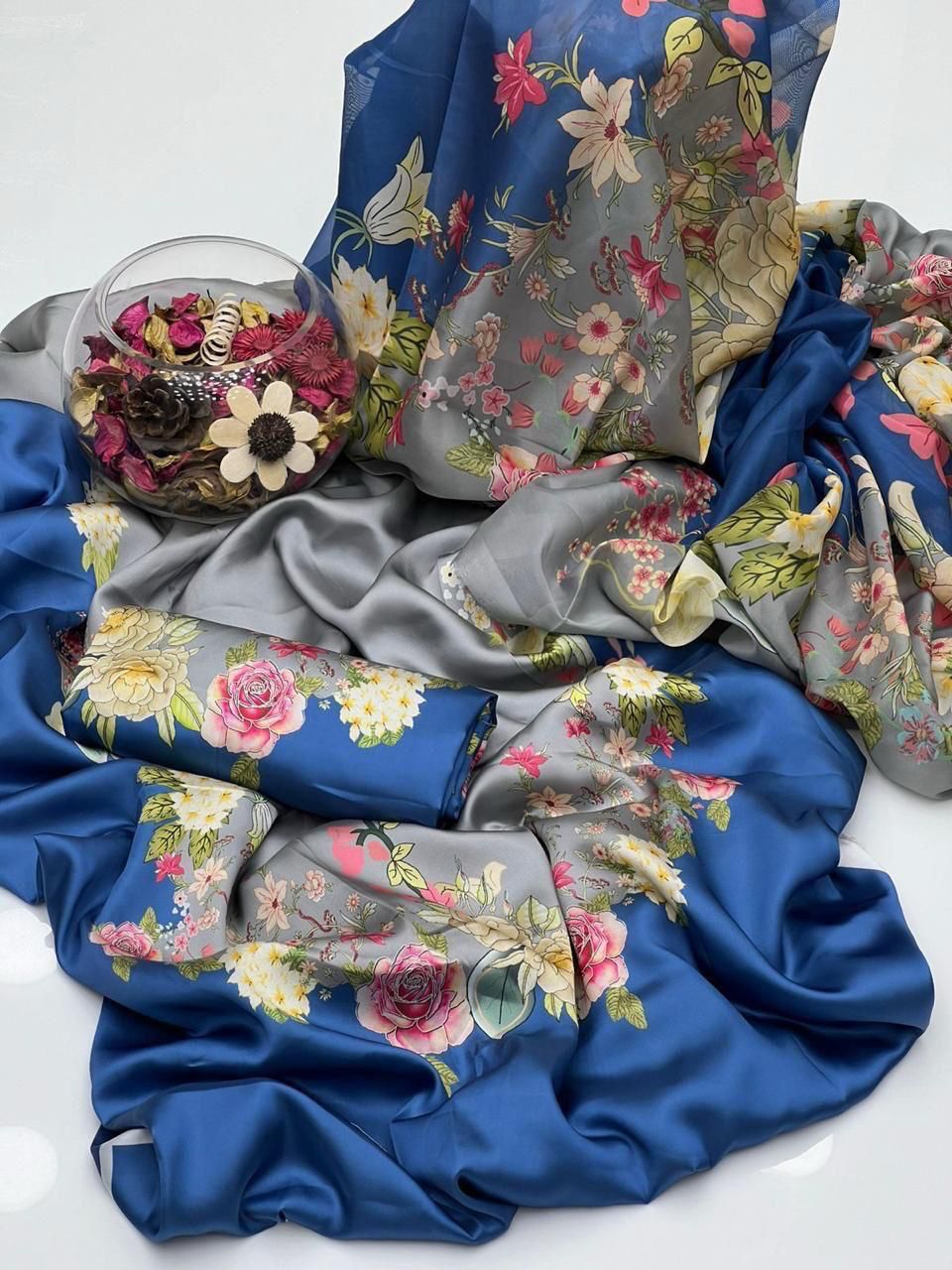 Shamooz Silk,digital printed Dupaata