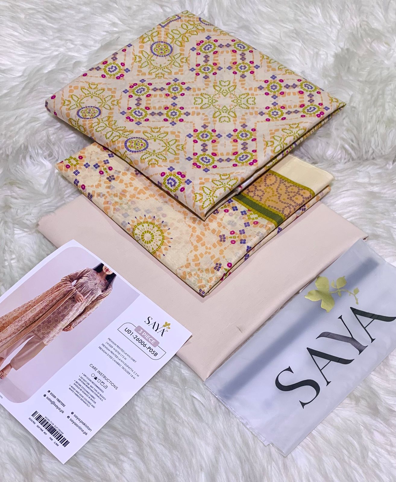 SAYA 2026 💯 Original *Printed 3pc Collection, Lawn