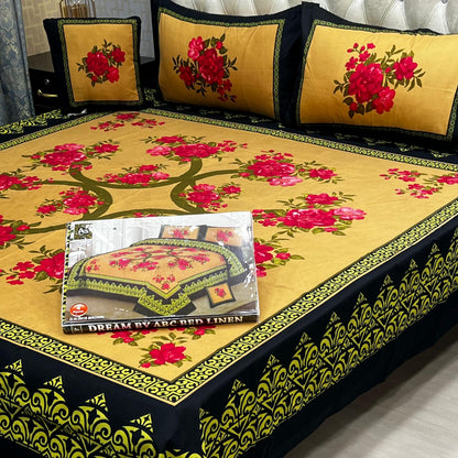 3 D PANEL BEDSHEET CRYSTAL COTTON*