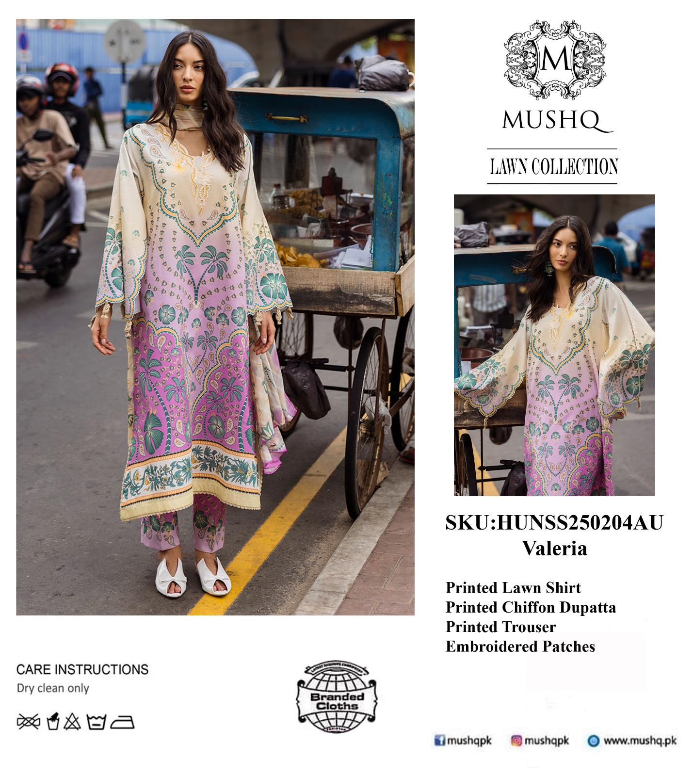 Mushq Hemline, D4A Valeria☆
Fabric Details : Lawn & Chiffon☆