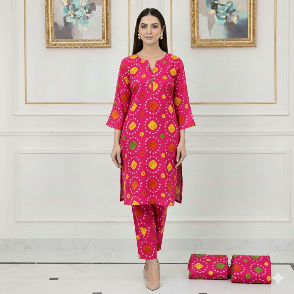 Floral Prints New Arrival,Summer Collection 2026, 2pc,Front Full Digital Printed Shirt*