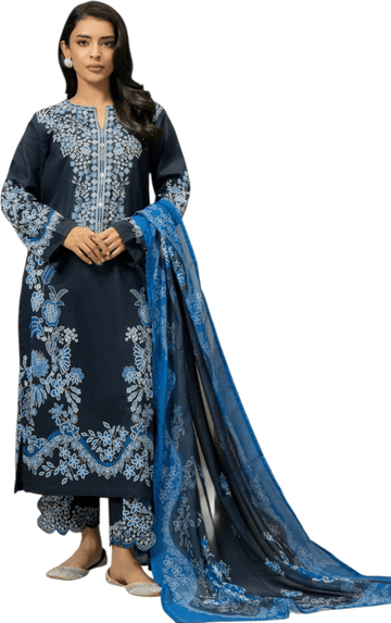 3 piece Cambric suit Printed Pret