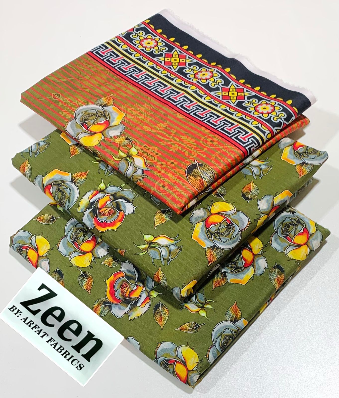 Zeen LAWN 3PC ⁠PRINTED LAWN* SHIRT & DUPATA, 50 colours and designs