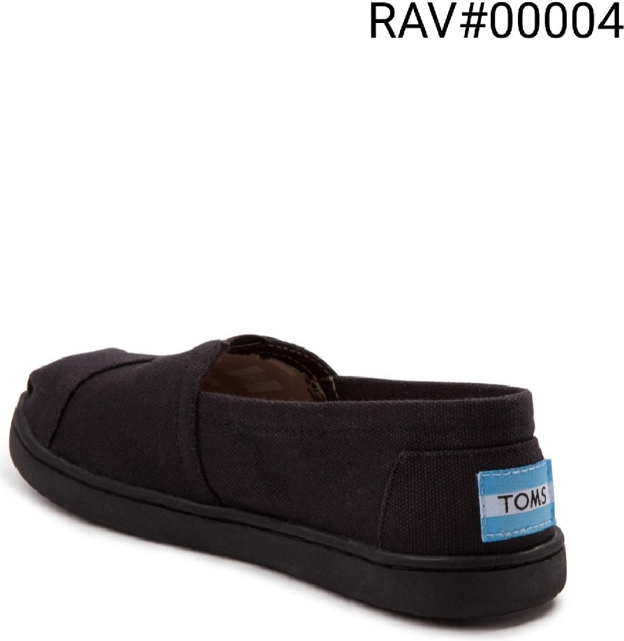 Toms Black canvas shoes