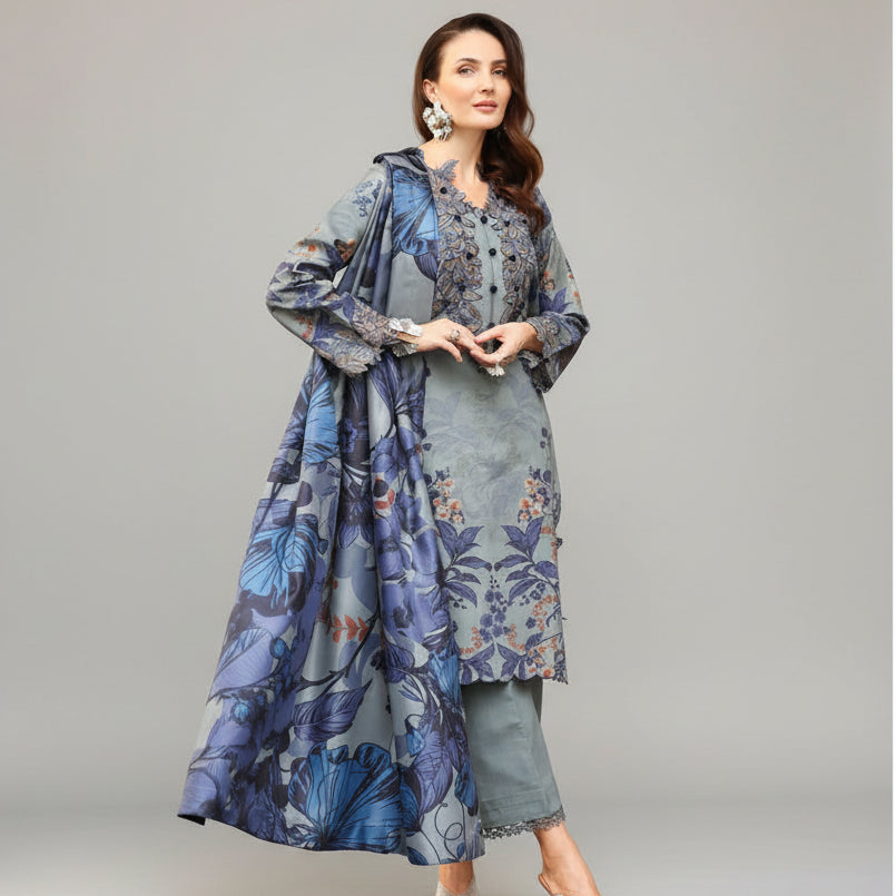 Rang Rasiya, 03PCS unstitched dress, lawn 90/88*