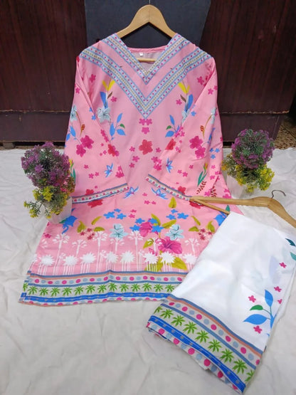 Swiss lawn digital print ready to wear
