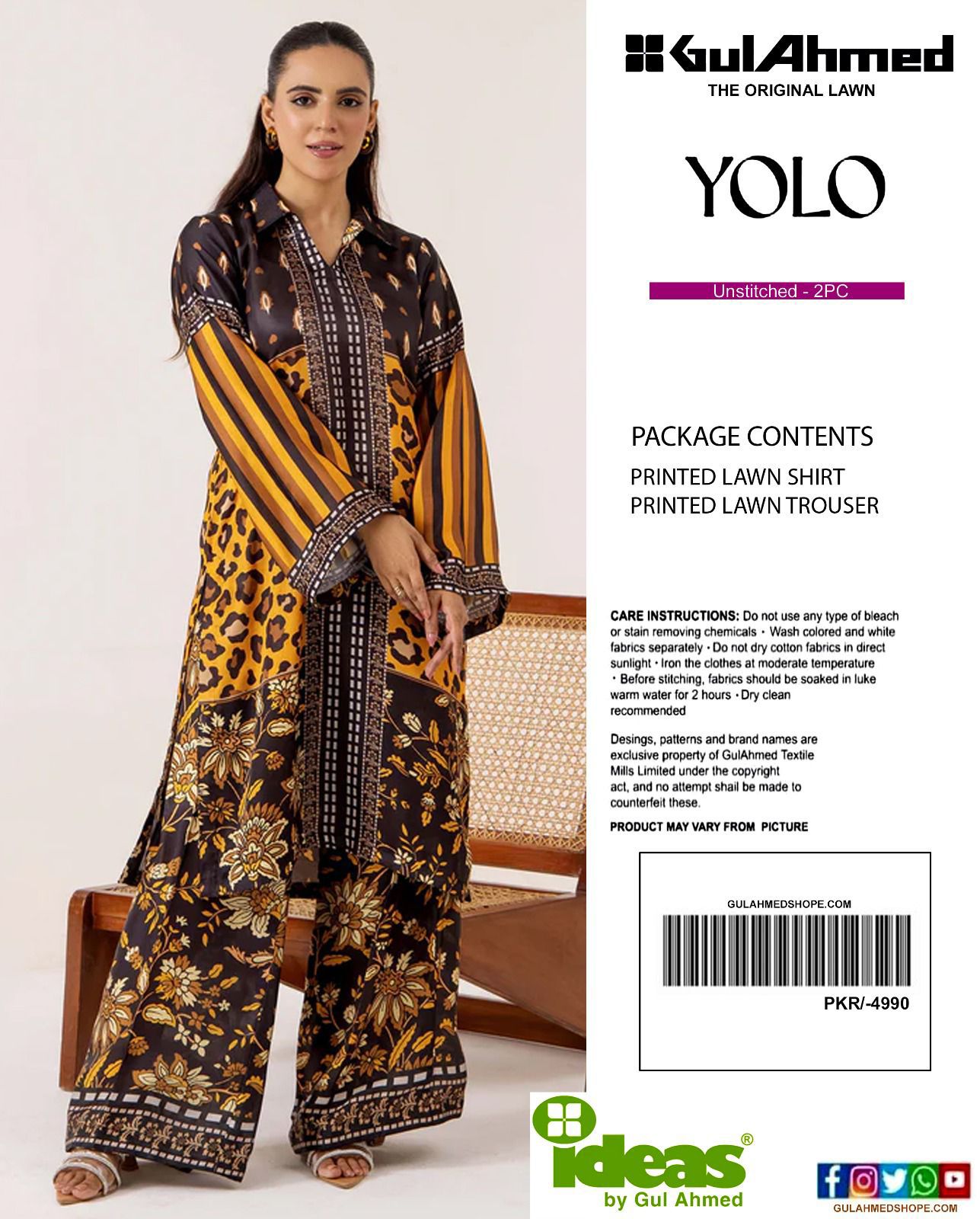 GUL-AHMAD YOLO TWO PC CO-ORD SET