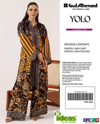 GUL-AHMAD YOLO TWO PC CO-ORD SET