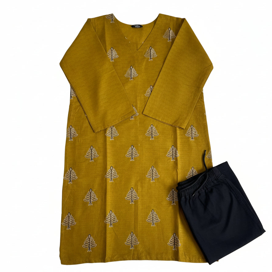 summer cotton embroided Top with baggy Jean