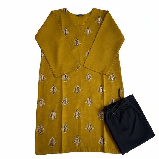 Summer cotton embroidered Top with baggy Jean