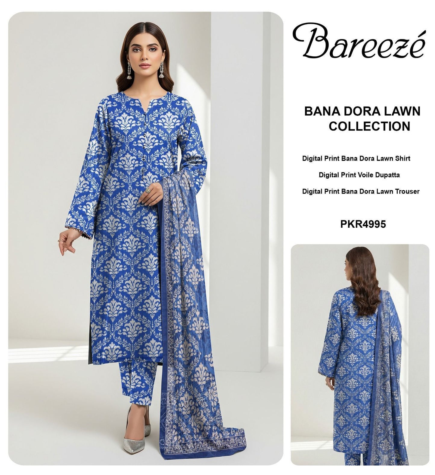 Bareezé 💯💯**Summer Collection 2026* LAWN 90/70*
AIR JET BANA DORA*