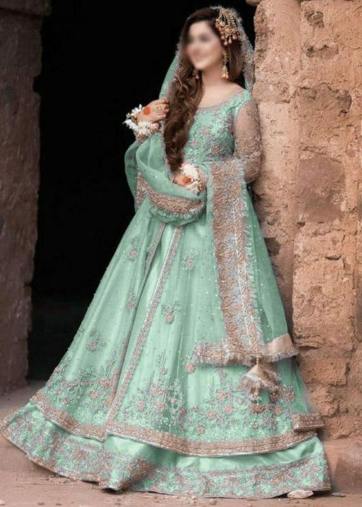 Kashee bridal collection,Front net heavy zari work embroidered