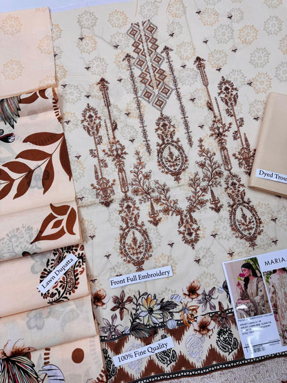 MARIA.B digital printed and Front head embroidered Lawn, new arrival