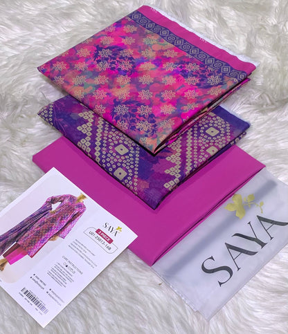 SAYA 2026 💯 Original *Printed 3pc Collection, Lawn