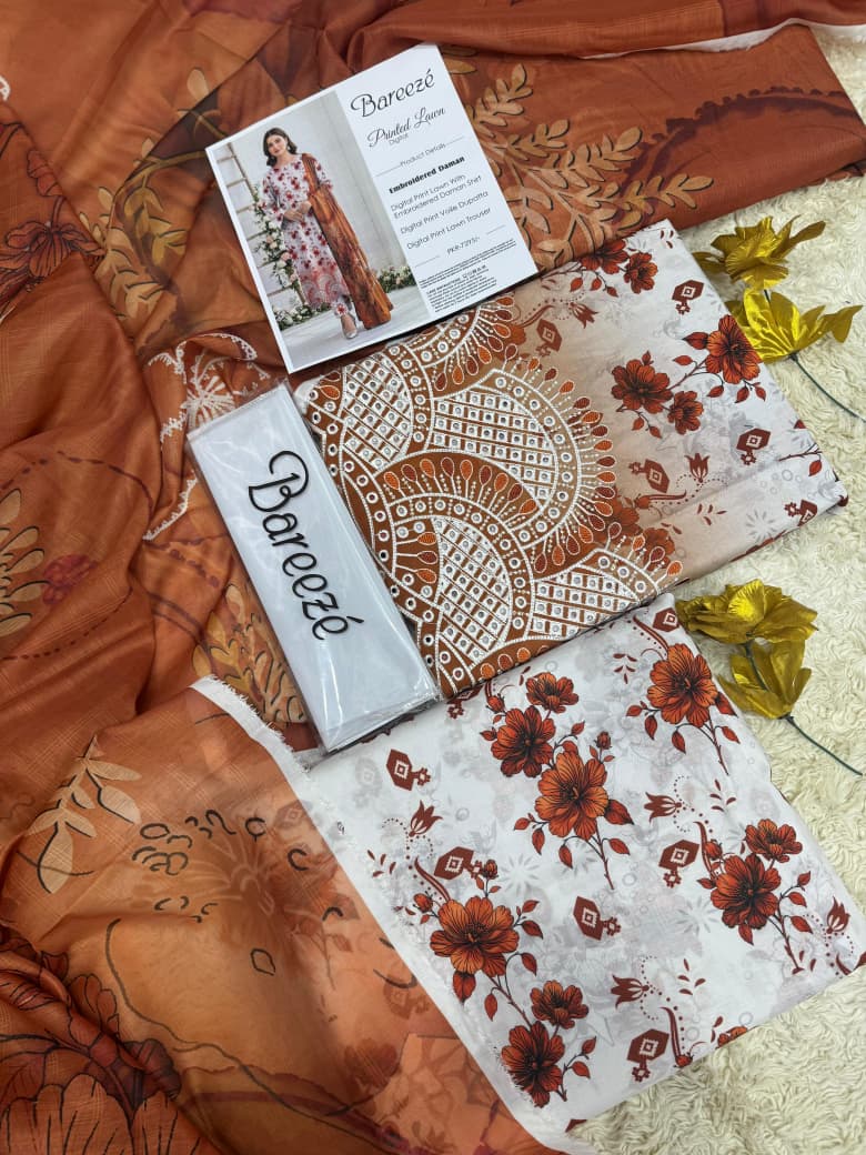 *Bareezé*, LAWN 3 PCs CUTWORK COLLECTION 2026*