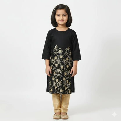 Girls lawn embroidered trouser and shirt