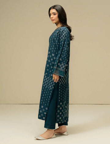 3 piece Khaddar suit Pret Embellishments Lime light