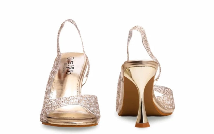 Golden fancy women's Bridal sandal