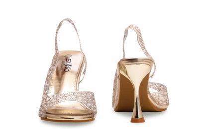 Golden fancy women's Bridal sandal