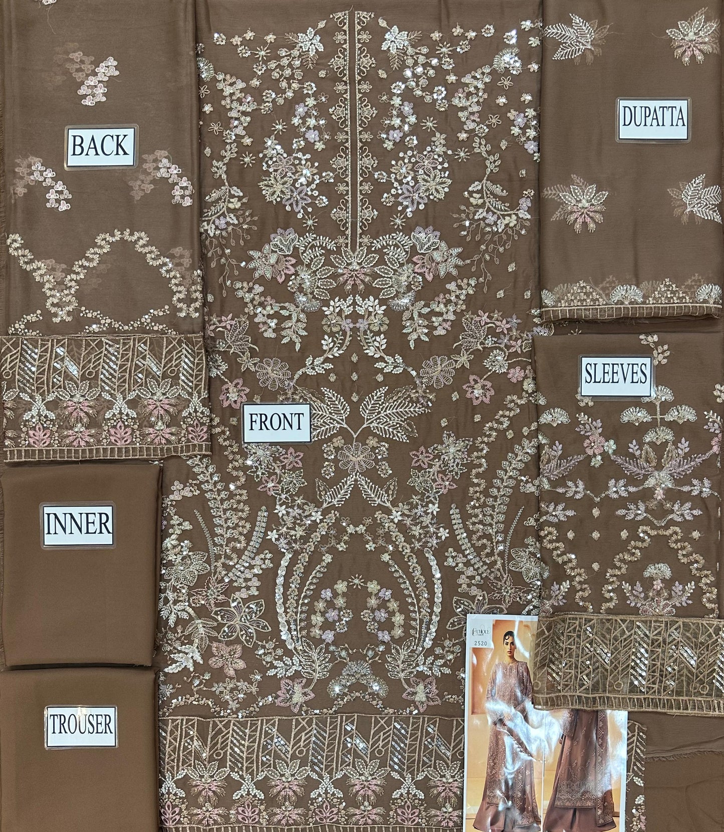 Chiffon embroidered