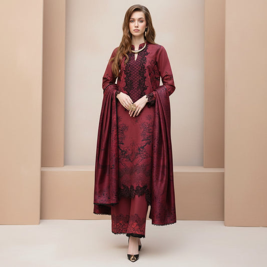 Rang Rasiya MOST DEMANDING EDITION, 03PCS UNSTITCHED SUIT,FABRIC lawn90/88*