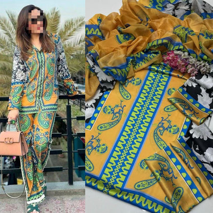 Lulusar, Tie & die digital printed 16 colour and design