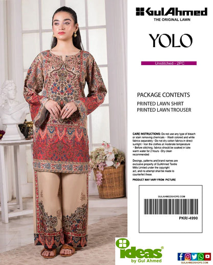 GUL-AHMAD YOLO TWO PC CO-ORD SET
