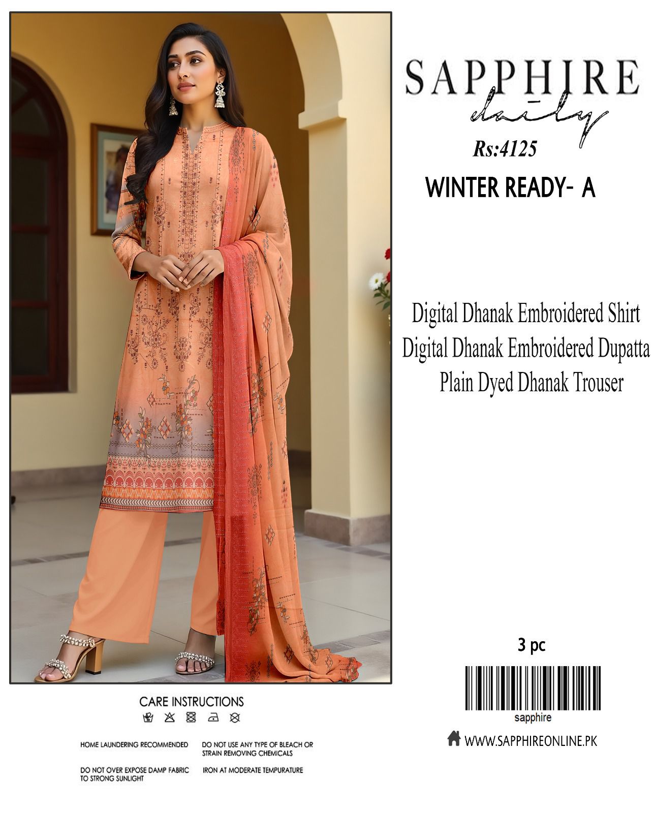 Sapphire dhanak for winter 9 colors